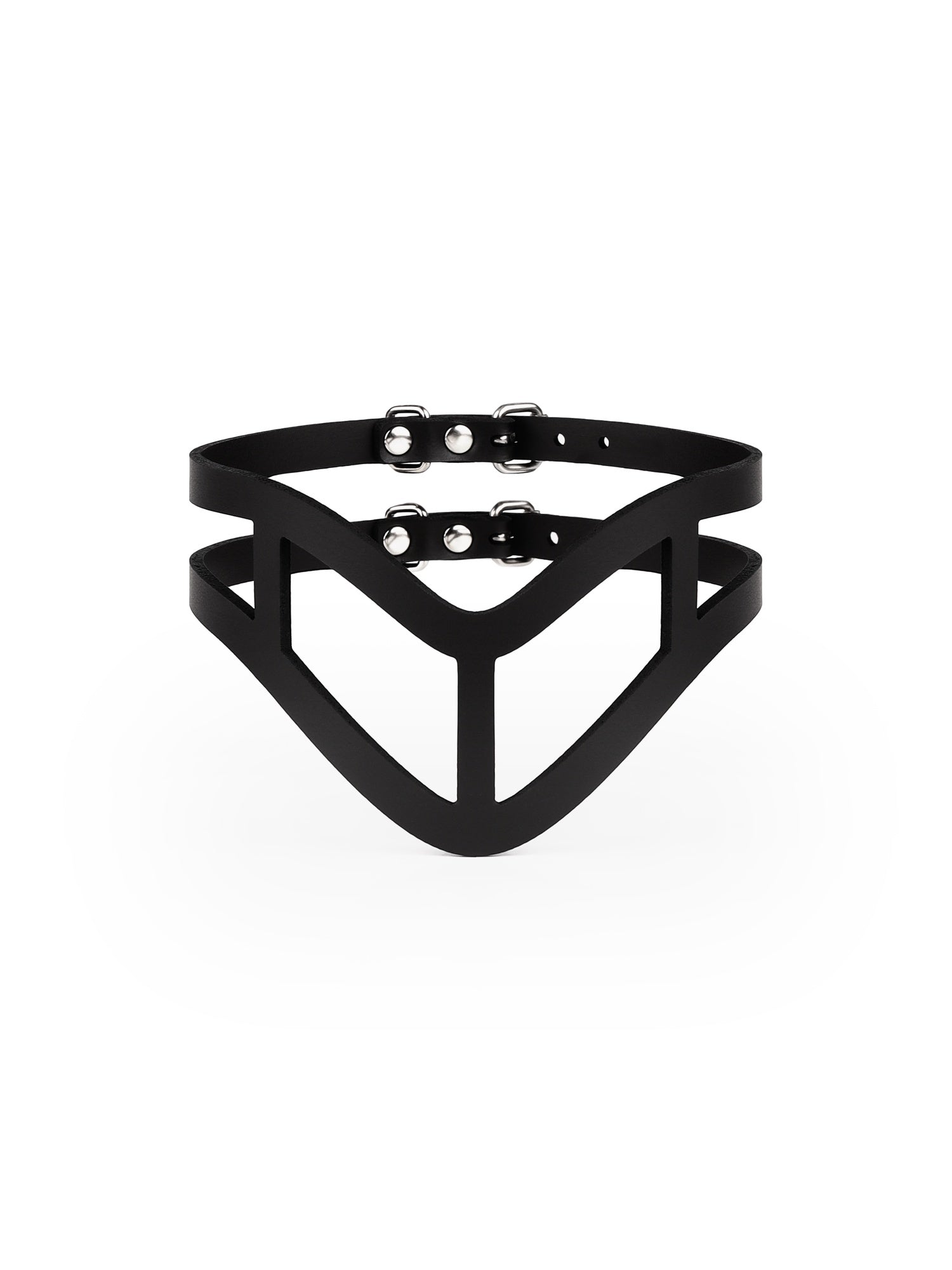 Front view of the Ballerina I vegan choker by Baby Turns Blue Paris