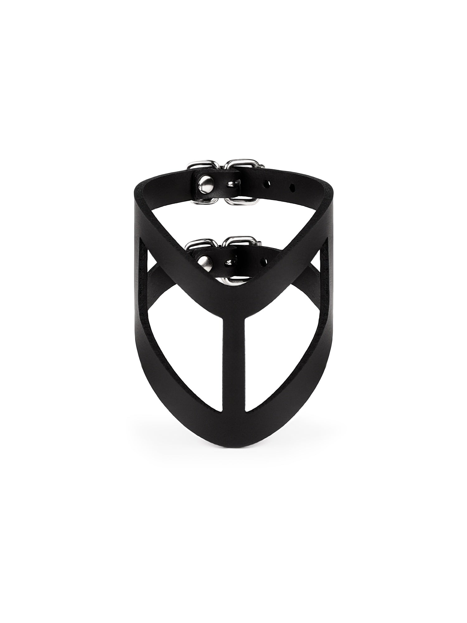 Front view of the Ballerina vegan leather cuff by Baby Turns Blue Paris