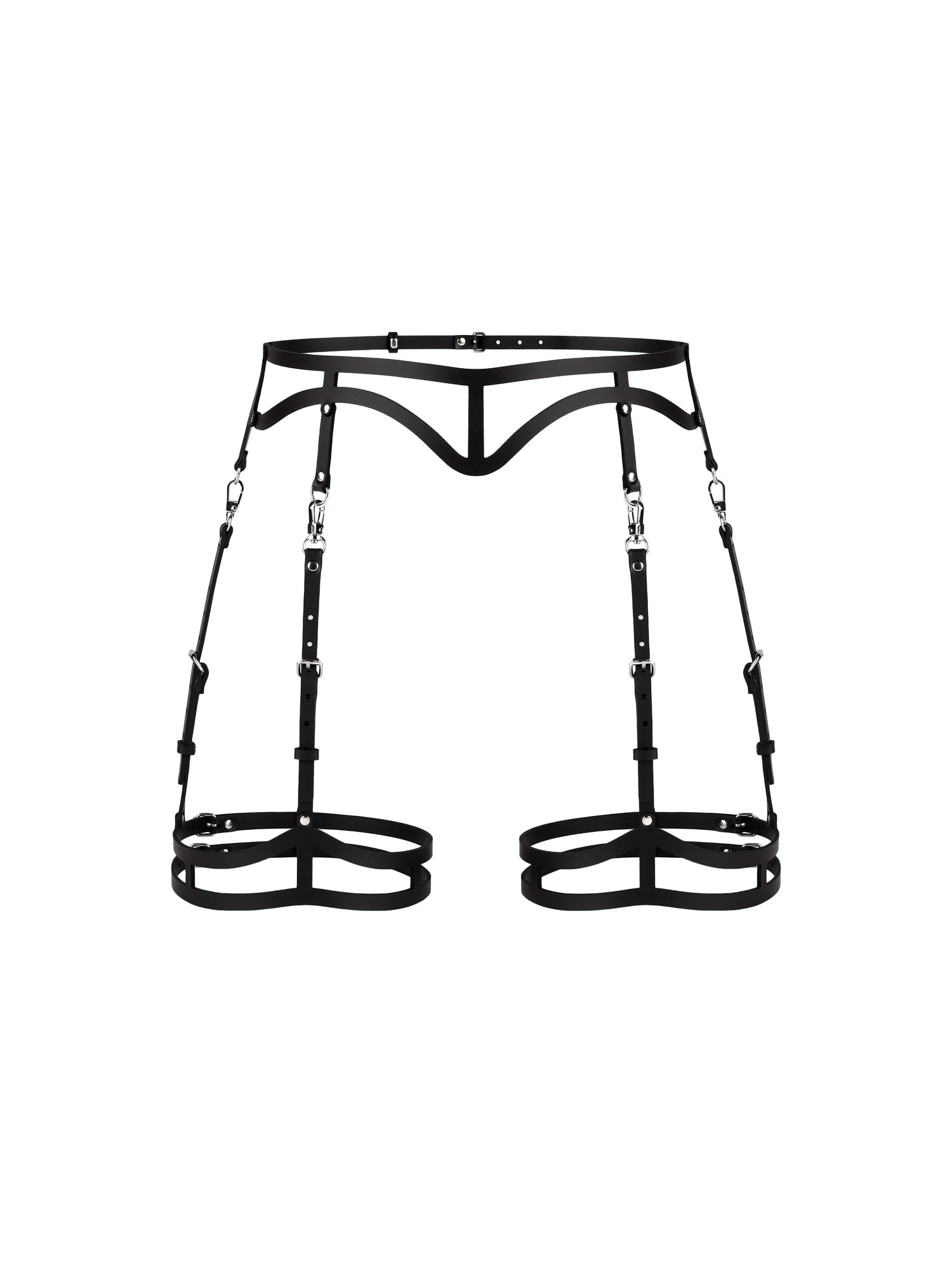 Front view of the Ballerina vegan garter belt by Baby Turns Blue Paris