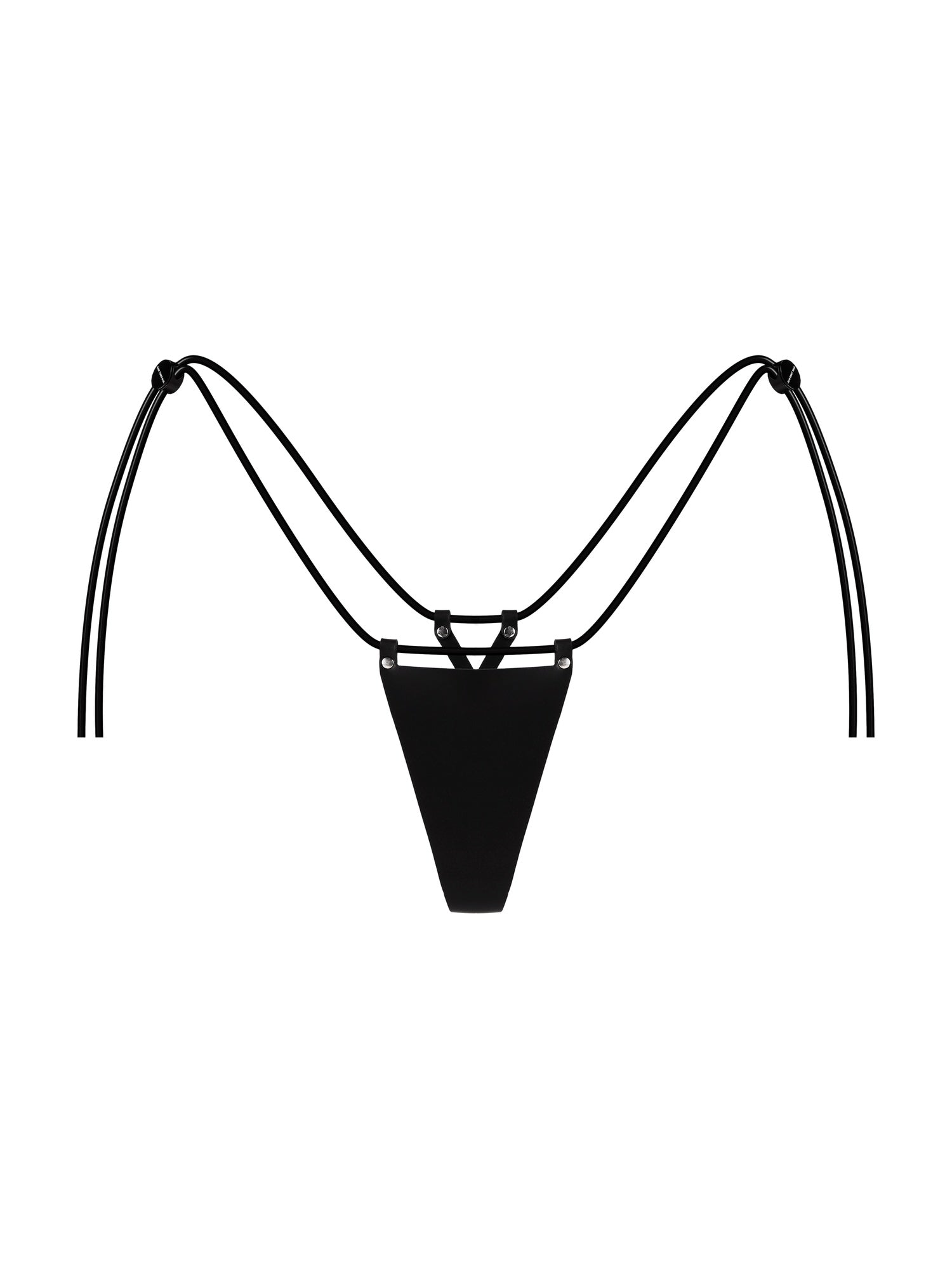 Front view of the vegan Candy Mini thong by Baby turns Blue Paris