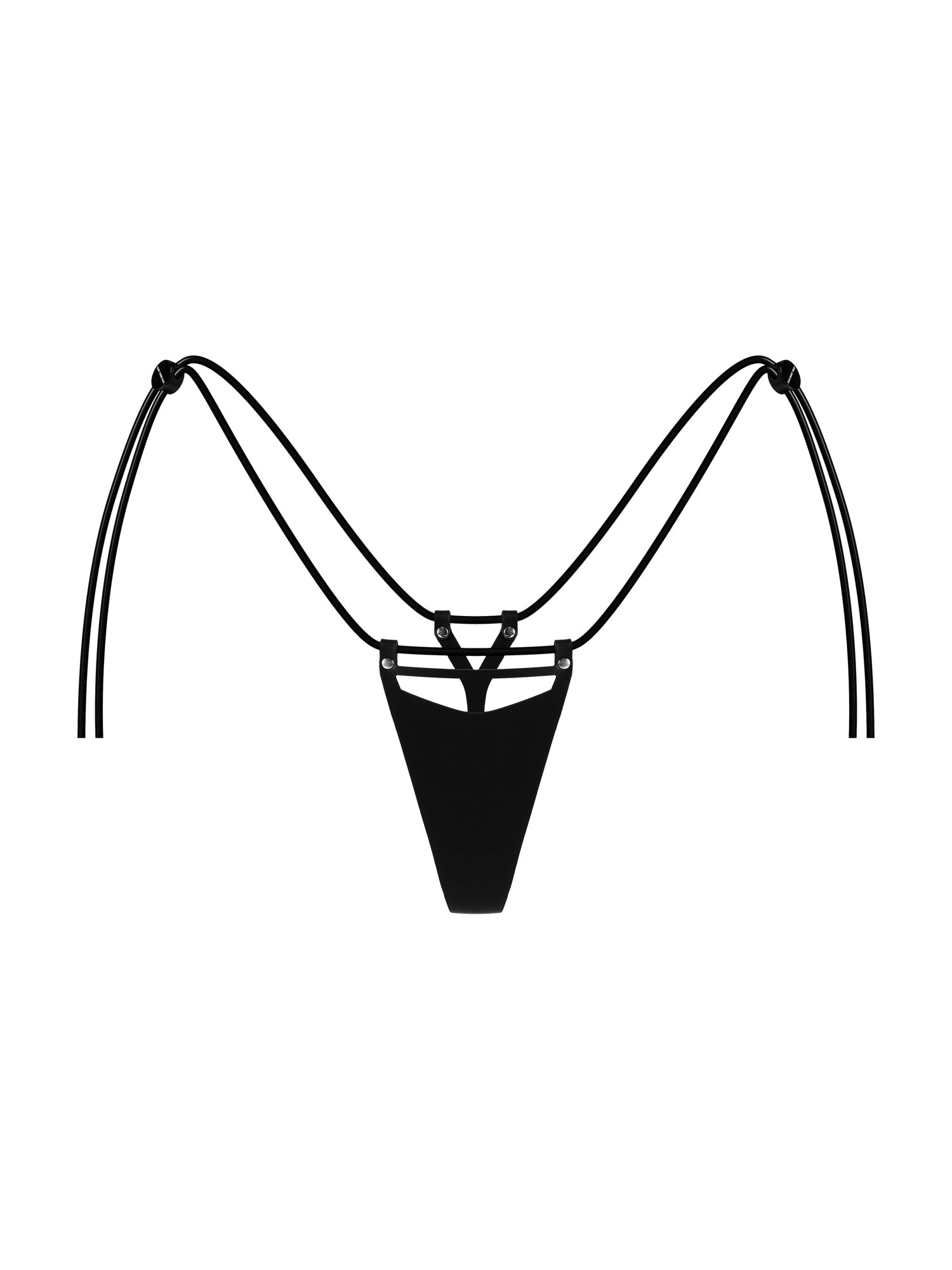 Front view of the vegan Candy thong by Baby turns Blue Paris