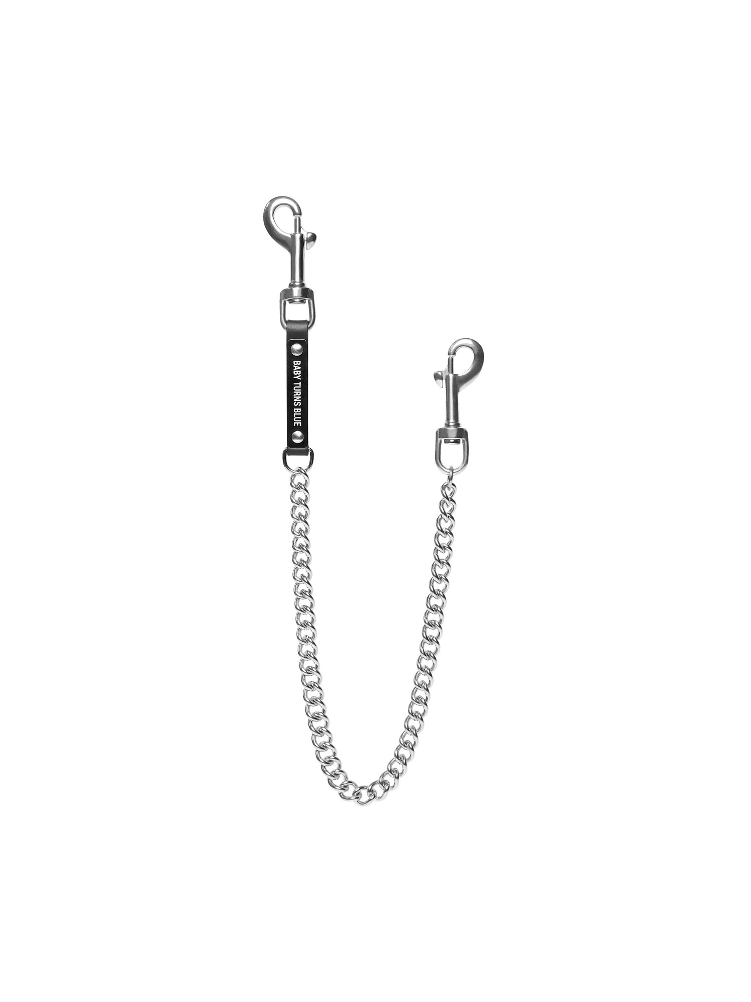 Front view of the Double hook chain by Baby turns Blue Paris