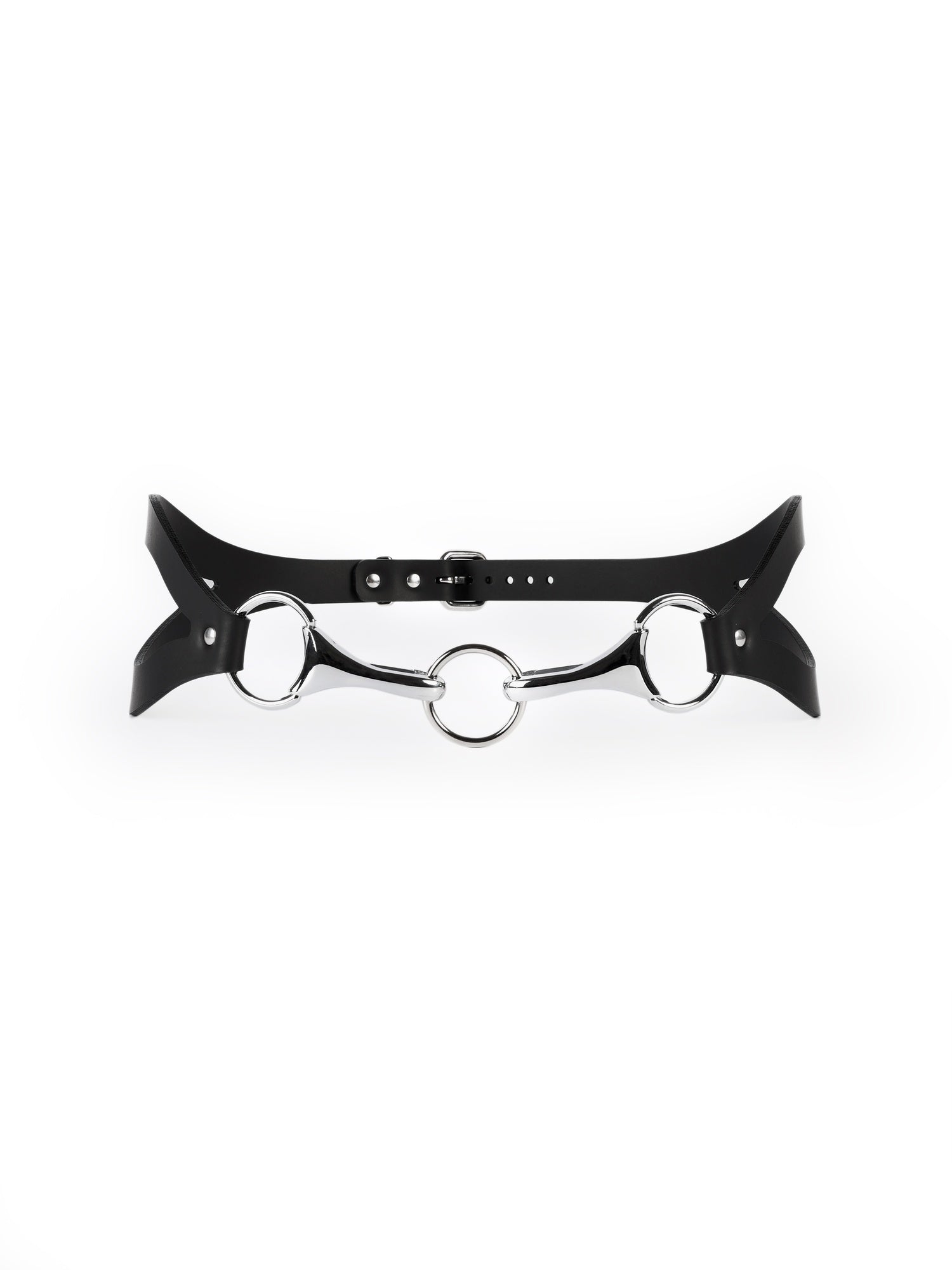 Front view of the Eye vegan belt by Baby turns Blue Paris