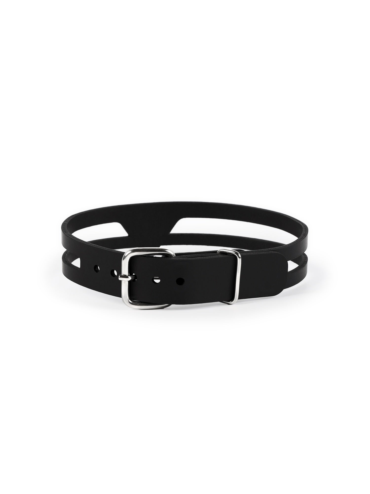 Back view of Appleskin vegan Foulard choker by Baby turns Blue Paris