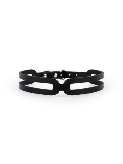 Front view of high-quality vegan Hope choker by Baby turns Blue Paris