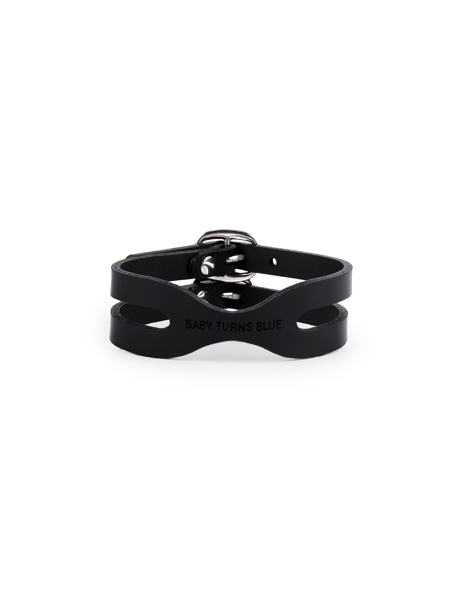 Back view of the vegan Lola cuff by Baby turns Blue Paris