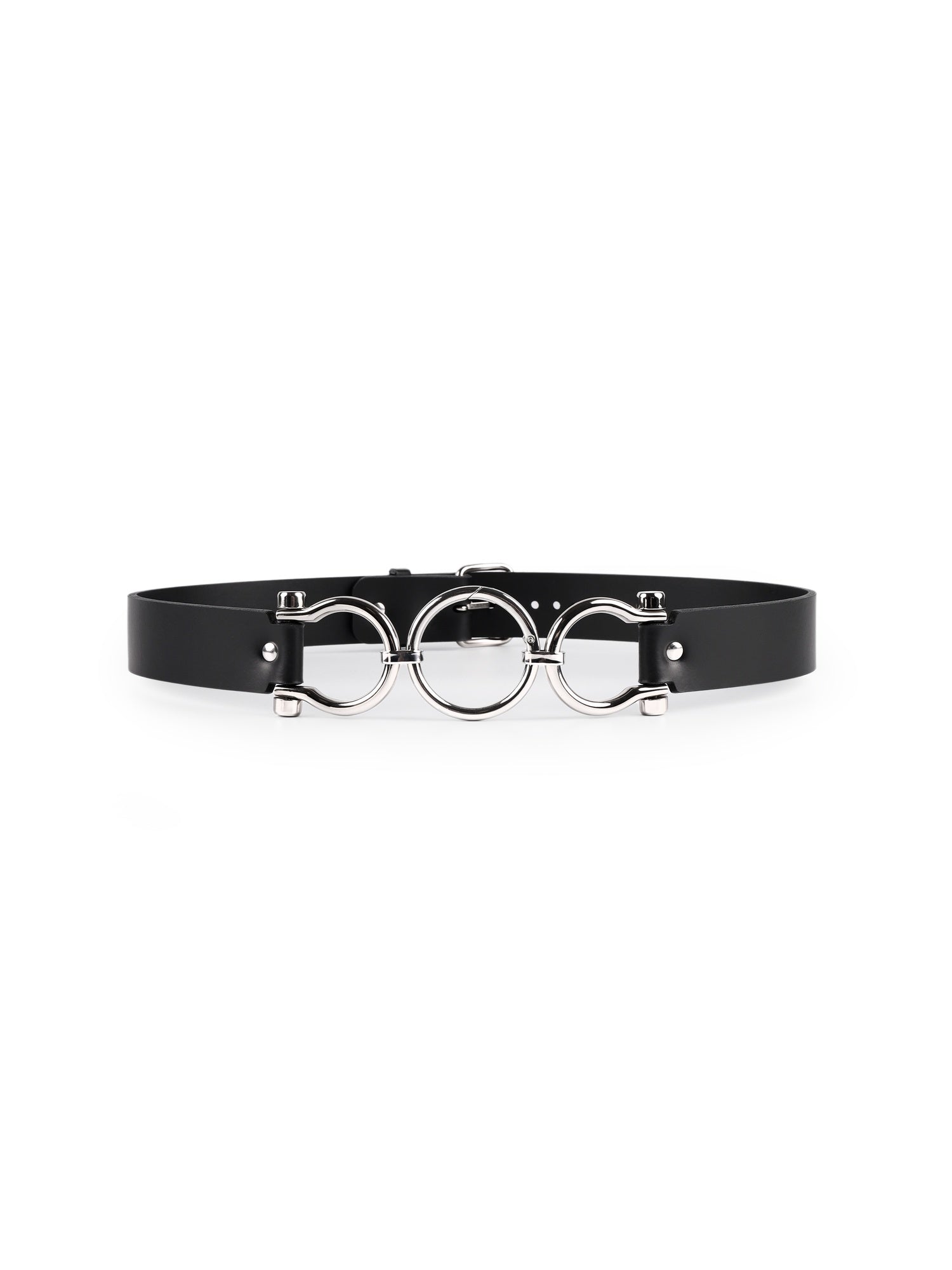 Front view of high-quality plant-based Rose belt by Baby turns Blue Paris