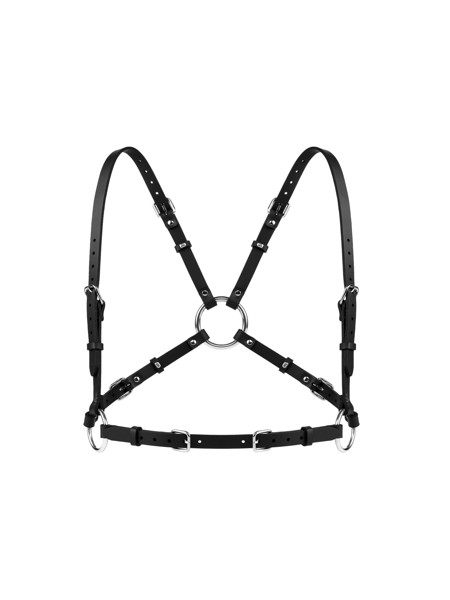 Front view of the vegan Sasha harness by Baby turns Blue Paris