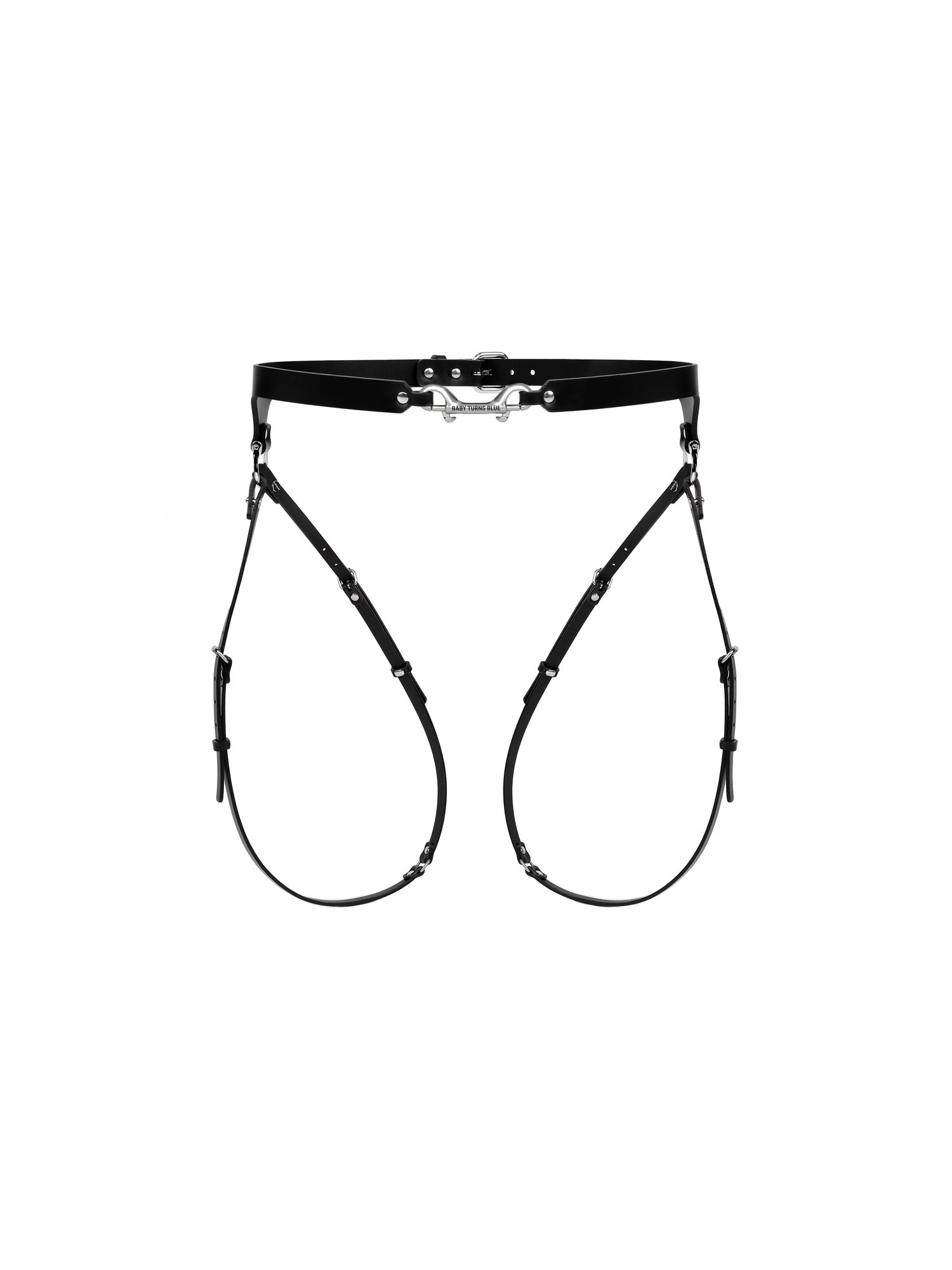 Front view of the vegan Venus garter belt by Baby turns Blue Paris