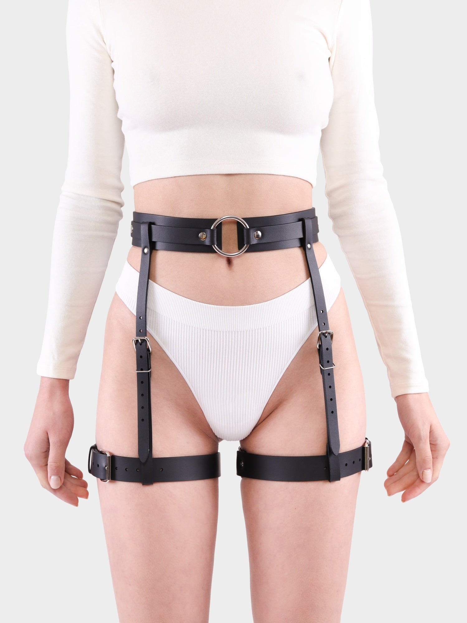Vegan Leather Garter Belts Baby Turns Blue Vegan Leather Garter Belts Baby Turns Blue