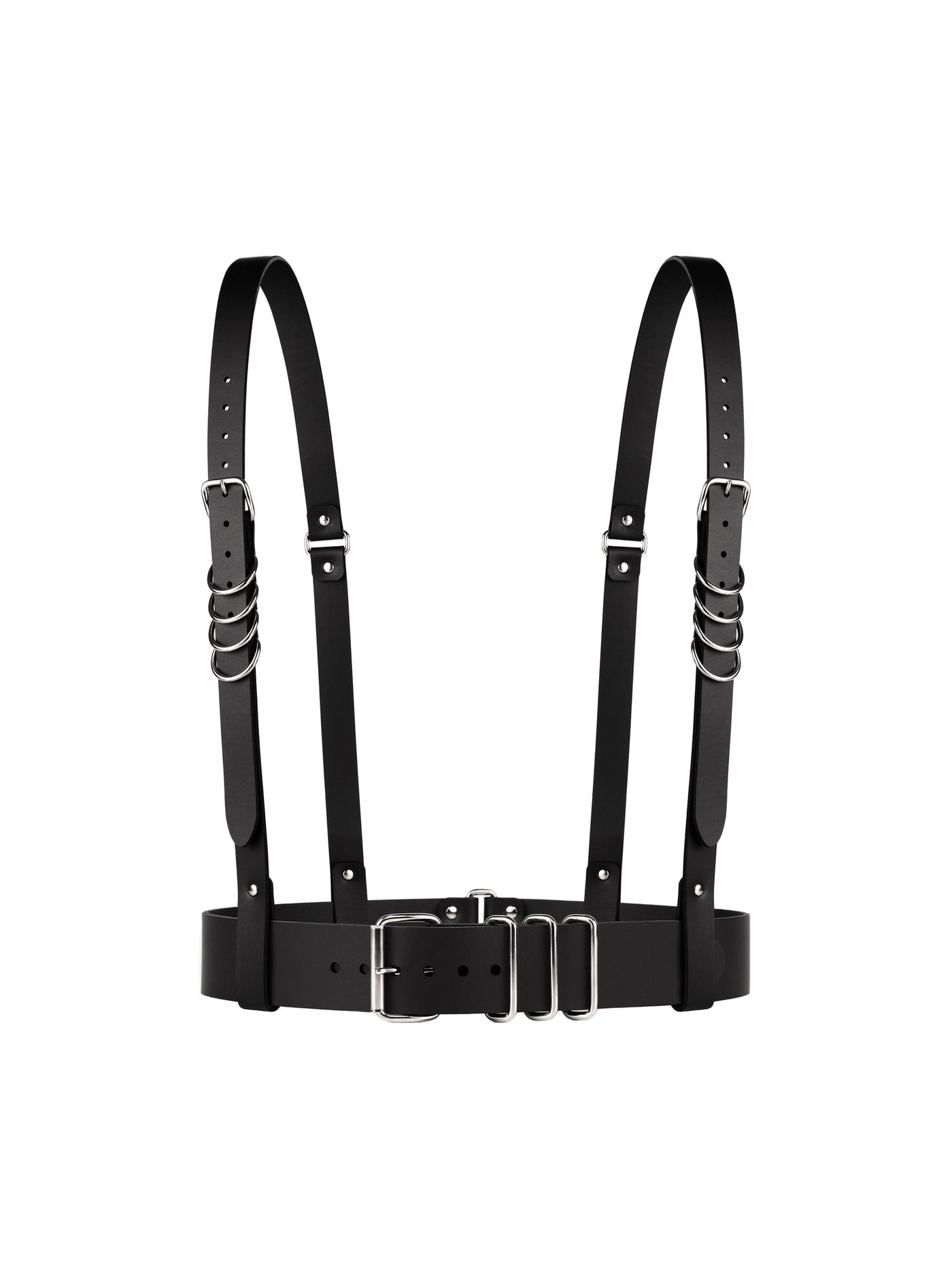 Front view of the vegan Haze harness by Baby turns Blue Paris