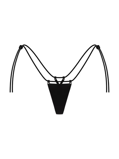 Front view of the vegan Candy Mini thong by Baby turns Blue Paris