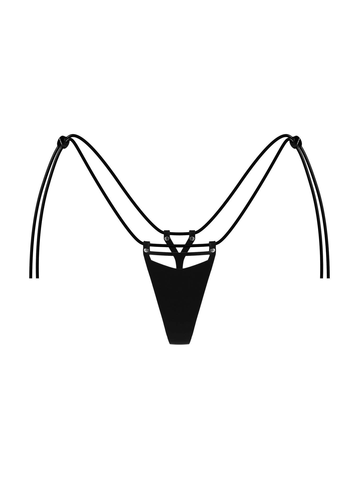 Front view of the vegan Candy thong by Baby turns Blue Paris