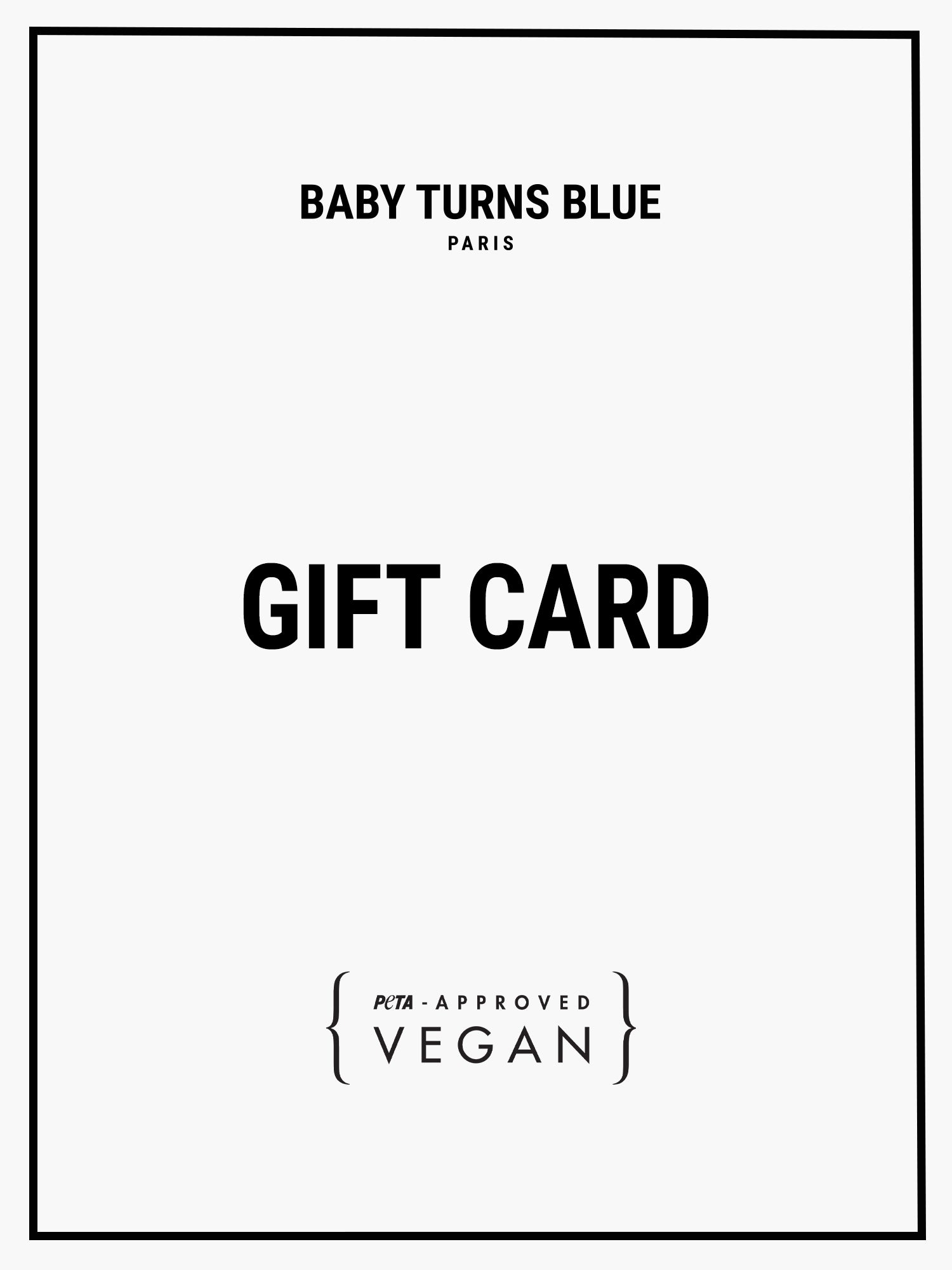 Baby turns Blue Paris Gift Card