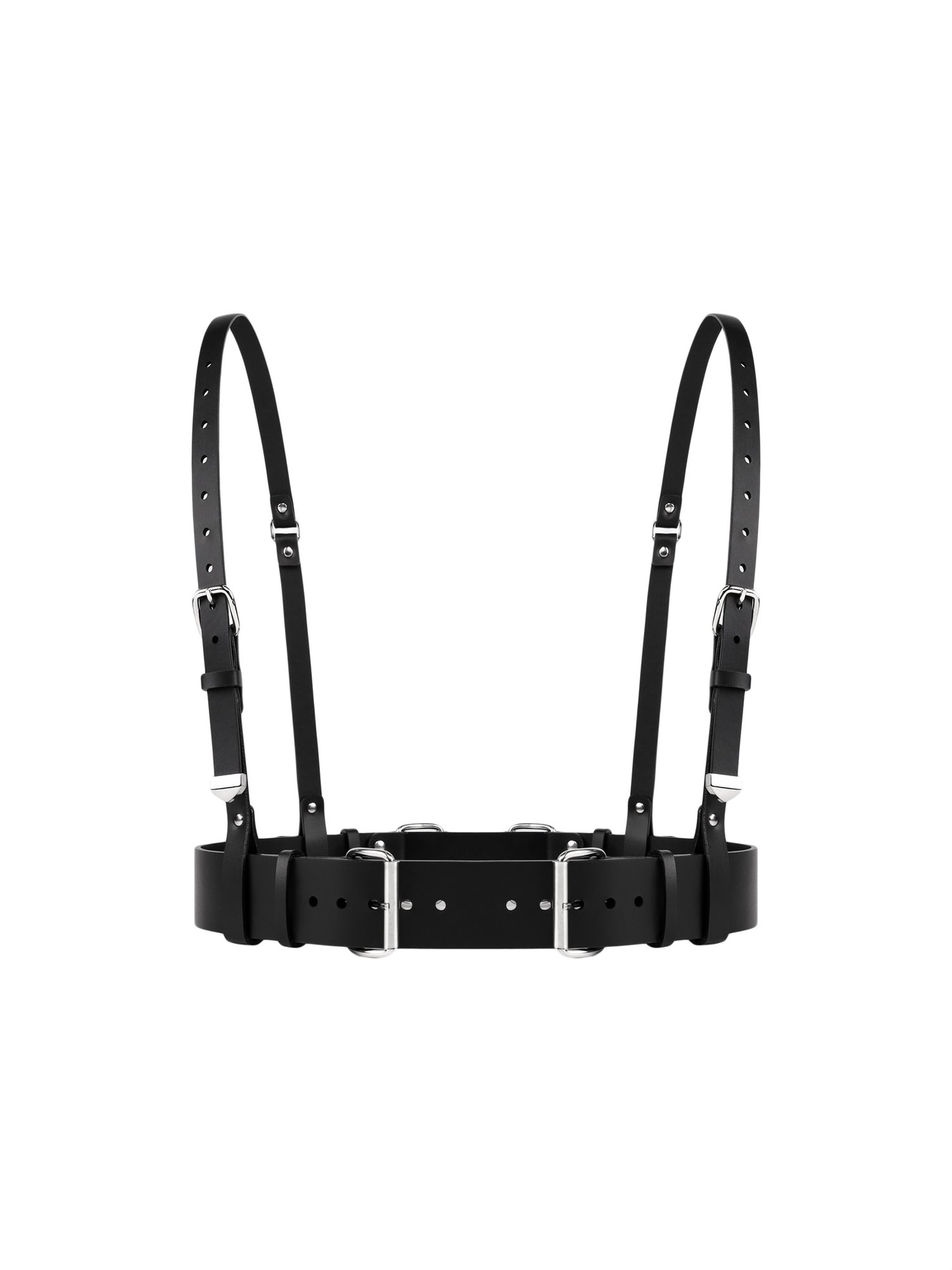 Front view of the classic and vegan Gum harness by Baby turns Blue Paris